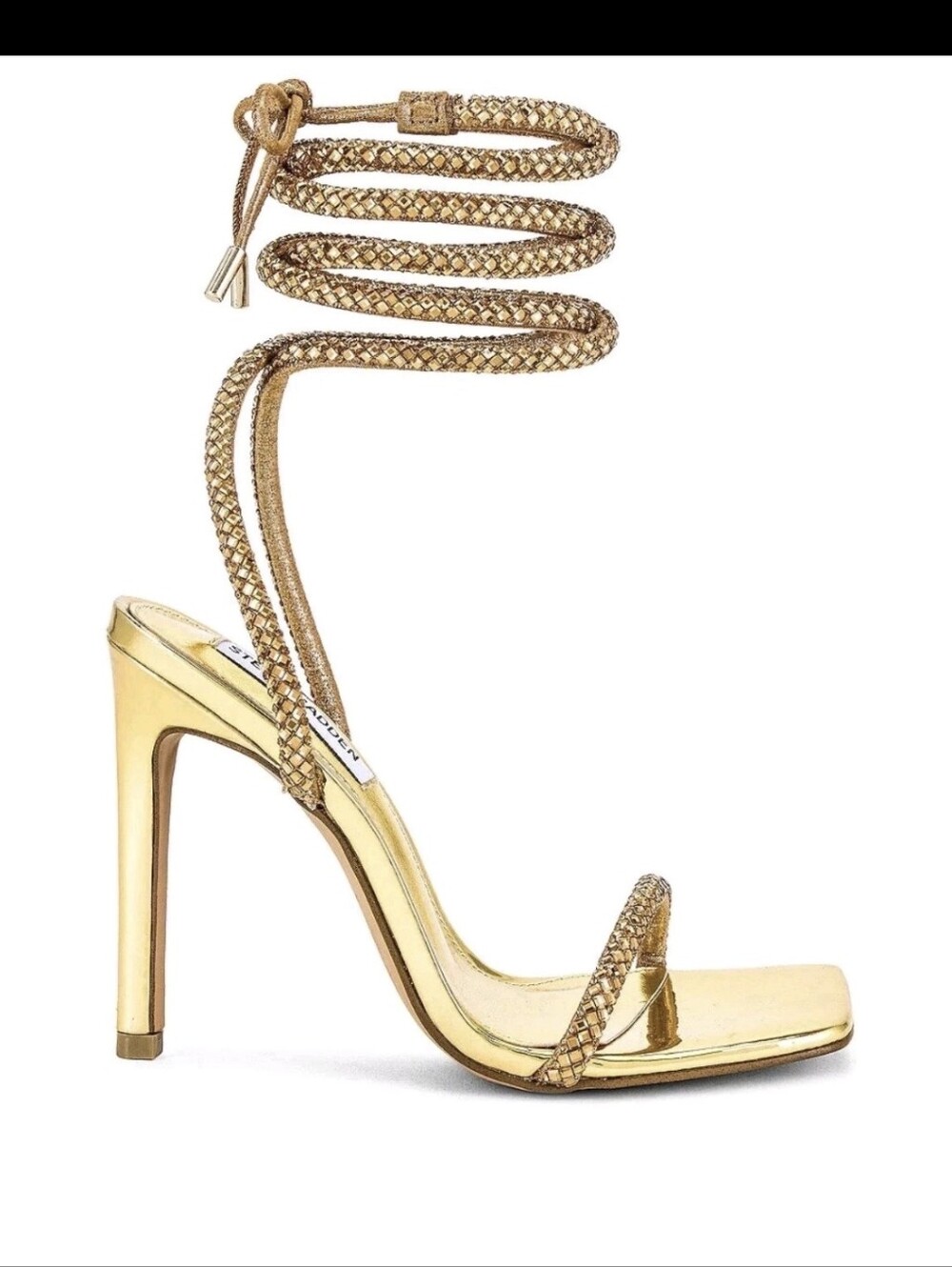 Steve Madden, Uplift Gold Strappy Heels, Size 8